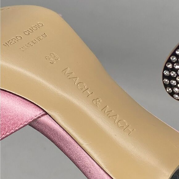 MACH & MACH Crystal Heart Slingback Heel Sandals size 39 - Picture 14 of 14